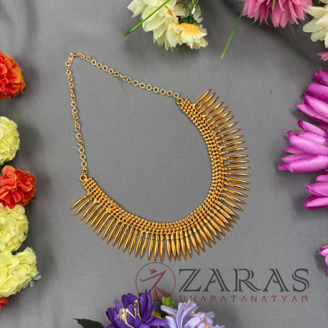 Bharatanatyam Dance Jewellery Necklace - Gold Kuchi  RG Kemp image 0