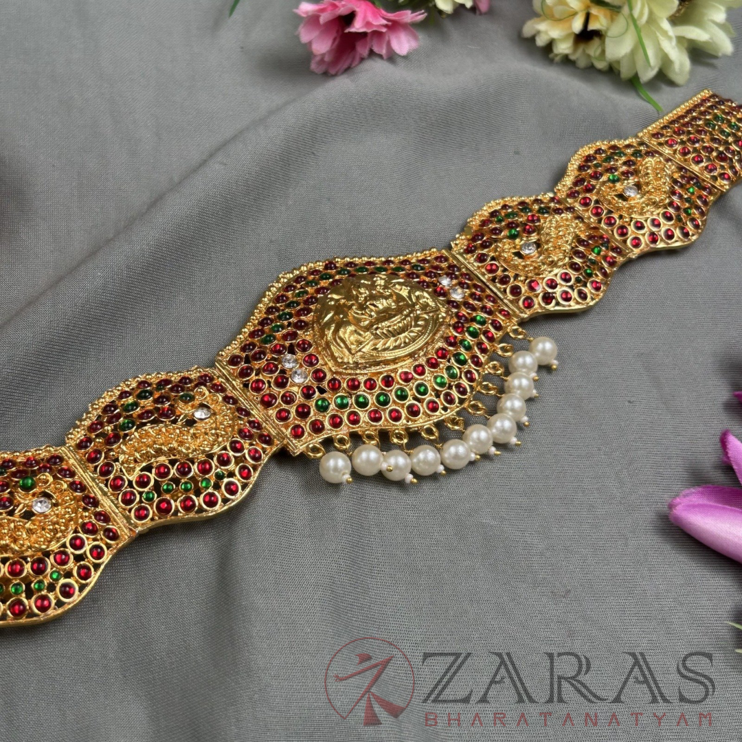 Bharatanatyam Dance Jewellery - Lakshmi Hip Belt RG CS Kemp (Ottiyanam) image 2