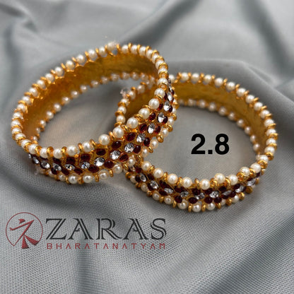 Bharatanatyam Dance Jewellery - Kemp Pattai V Bangles CS
