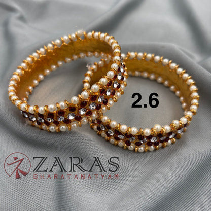 Bharatanatyam Dance Jewellery - Kemp Pattai V Bangles CS