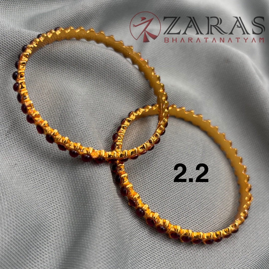 Bharatanatyam Dance Jewellery - Bangles Kemp Single Line