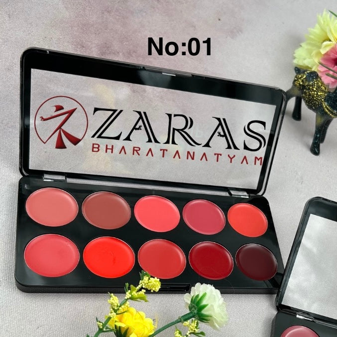 Bharatanatyam Dance Makeup Products - Matte Lip Palatte (Swiss Beauty) Set of 12 Colors