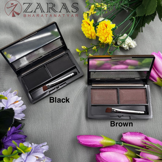 Bharatanatyam Makeup Products - Eyebrow Palette (Black & Brown) FC