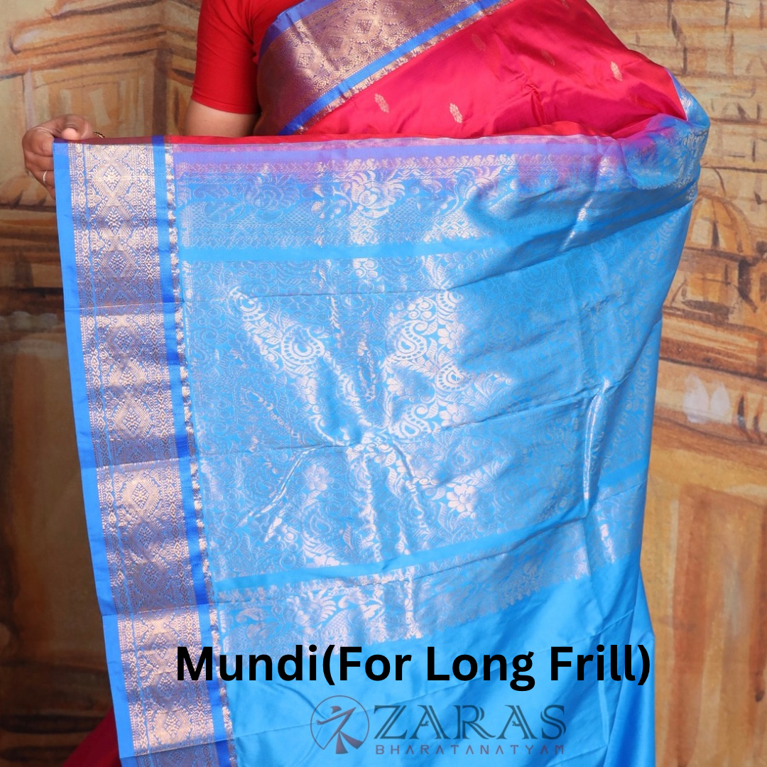 Dharmavaram Pure Pattu (Silk) Saree + Costume Stitching Readymade (Pink with L Blue)