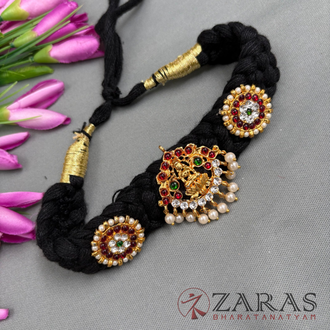 Bharatanatyam Dance Jewellery Necklace - Lakshmi RG Kemp Black Thread Type