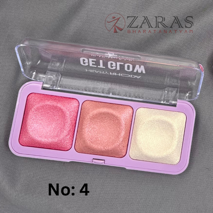 Bharatanatyam Dance Makeup Products - Highlighter Palette (Hilary Rhoda) (3 IN 1)