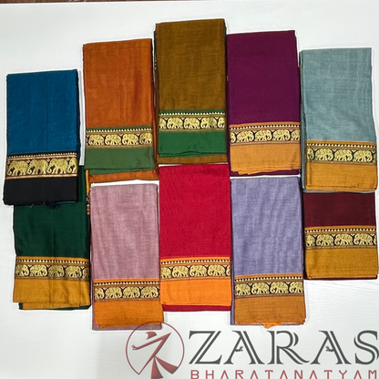 Ready-to-wear Dance Practice Sarees – Pre-Stitched (Set of 3 Pcs – Skirt, Pallu & Side Fan without Blouse) Elephant GO