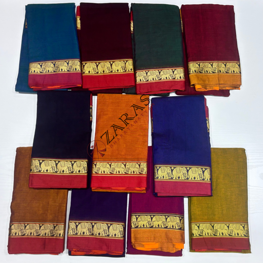Ready-to-wear Dance Practice Sarees – Pre-Stitched (Set of 3 Pcs – Skirt, Pallu & Side Fan without Blouse) Elephant