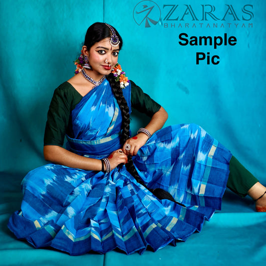 Ready-to-Wear Dance Practice Sarees – Single Piece (Without Blouse & Pant)Ikkat