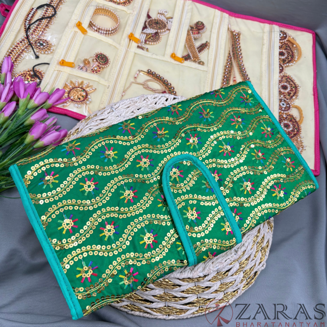 Bharatanatyam Dance Jewellery Bag / Organiser Foldable