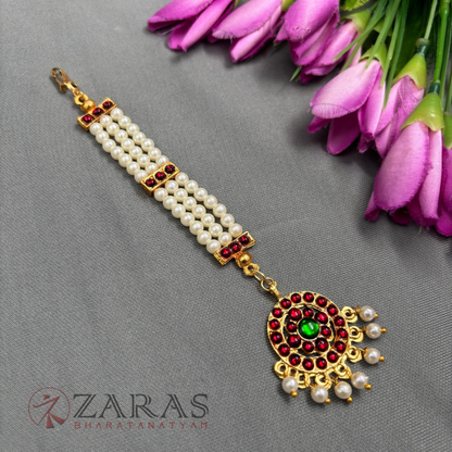 Bharatanatyam Dance Jewellery - 3 L Beads & Round RG Kemp Netti Chutti
