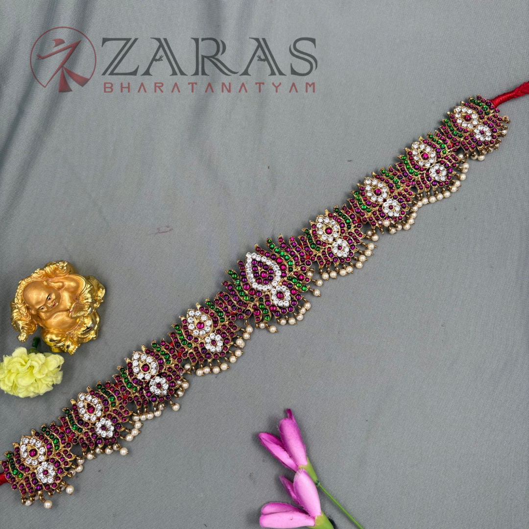 Bharatanatyam Dance Alankara Jewellery - Lotus PG Kemp CS Hip Belt (Ottiyanam)