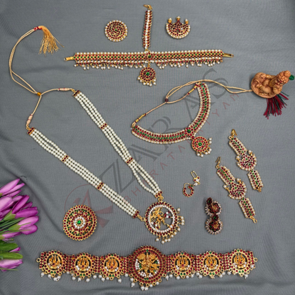 Bharatanatyam Dance Jewellery - Sow & Nataraj Full Set RG Kemp CG