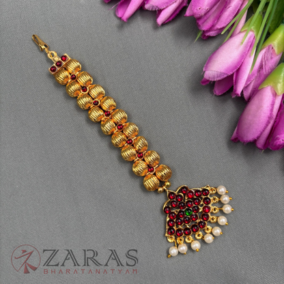 Bharatanatyam Dance Jewellery - 2 L Balls & Leaf RG Kemp Netti Chutti