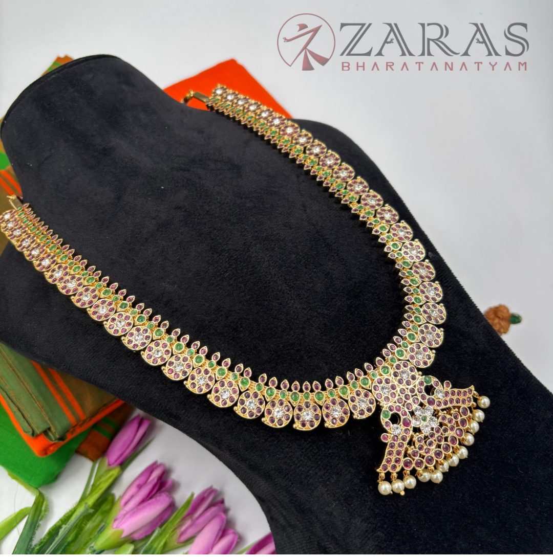 Bharatanatyam Dance Premium Jewellery - Manga PG Kemp CS Haaram / Long Chain Beads (2 mm)