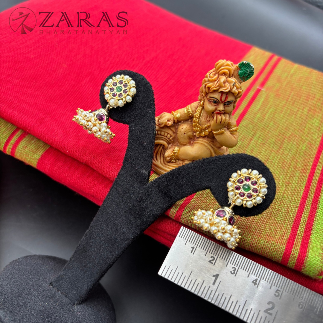 Bharatanatyam Dance Premium Jewellery - Jimiki with Kammal 1L PG Kemp Beads