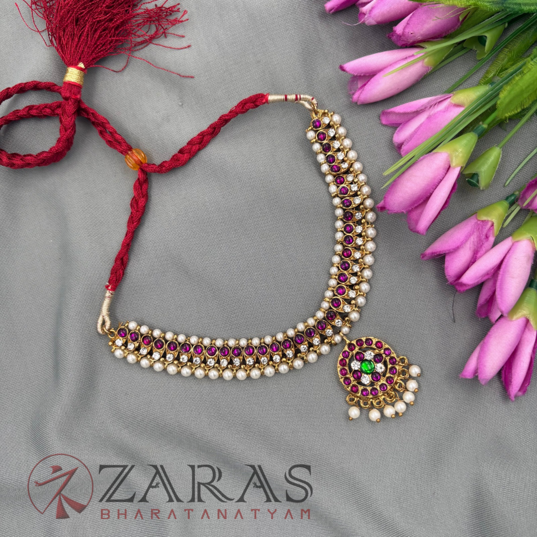 Bharatanatyam Dance Jewellery Alankara Necklace - Manga PG Kemp CS Beads