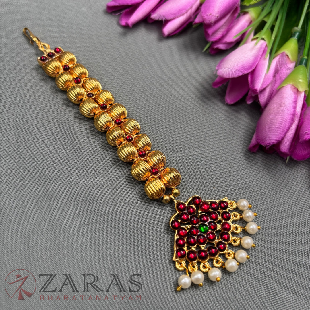 Bharatanatyam Dance Jewellery - 2 L Balls & Leaf RG Kemp Netti Chutti