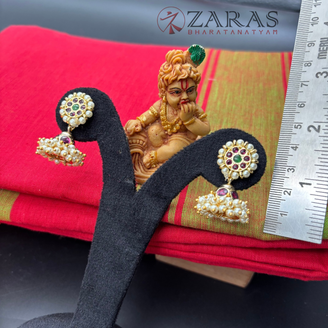 Bharatanatyam Dance Premium Jewellery - Jimiki with Kammal 1L PG Kemp Beads