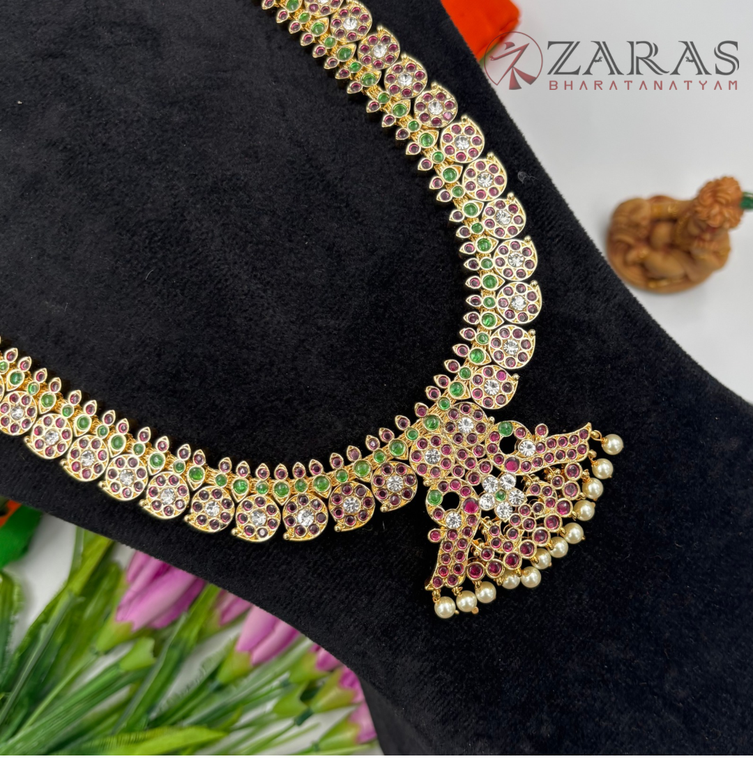 Bharatanatyam Dance Premium Jewellery - Manga PG Kemp CS Haaram / Long Chain Beads (2 mm)