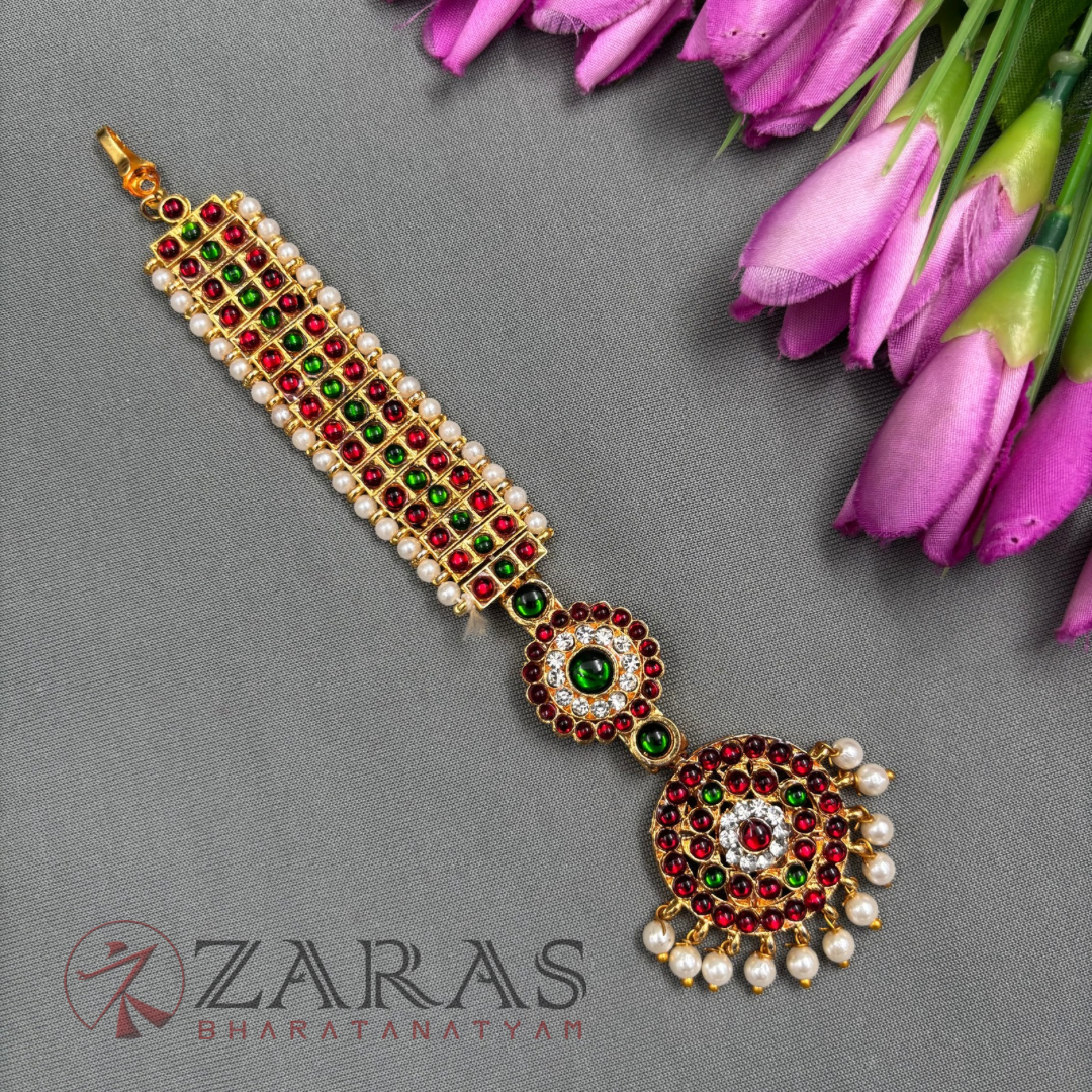 Bharatanatyam Dance Jewellery - Box & Round Flower RG Kemp Netti Chutti