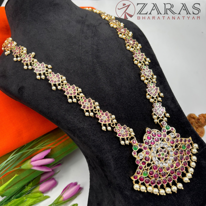 Bharatanatyam Dance Premium Jewellery - Padak & Leaf PG Kemp CS Haaram / Long Chain Beads