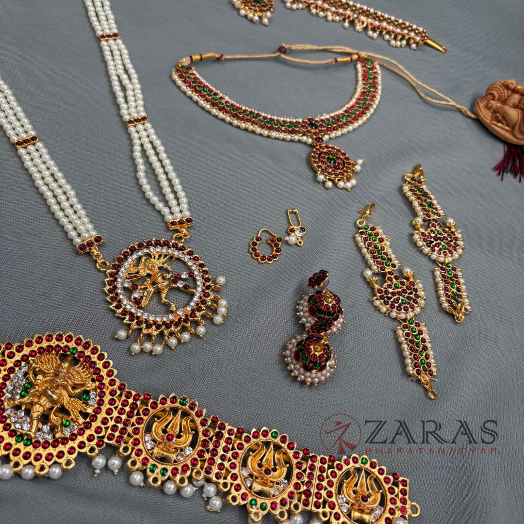 Bharatanatyam Dance Jewellery - Sow & Nataraj Full Set RG Kemp CG