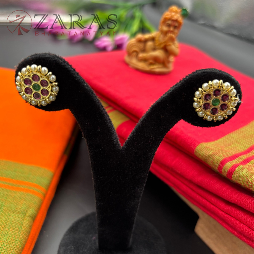 Bharatanatyam Dance Premium Jewellery - Kammal Round PG Kemp Beads (Small)