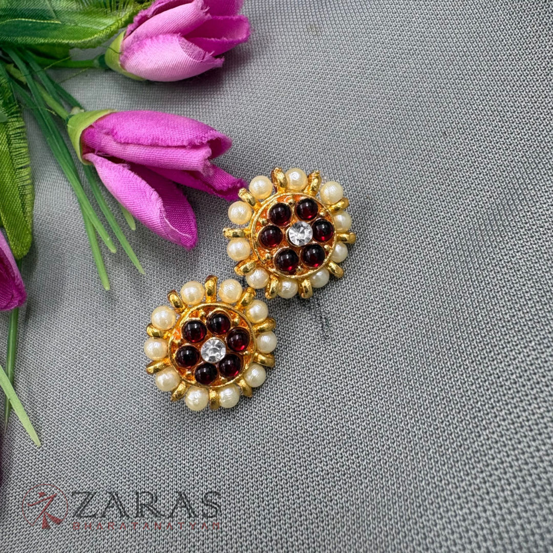 Bharatanatyam Dance Jewellery - Kammal RG Kemp with Beads (Small)