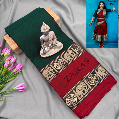 Ready-to-wear Dance Practice Sarees – Pre-Stitched (Set of 3 Pcs – Skirt, Pallu & Side Fan without Blouse) D Elephant