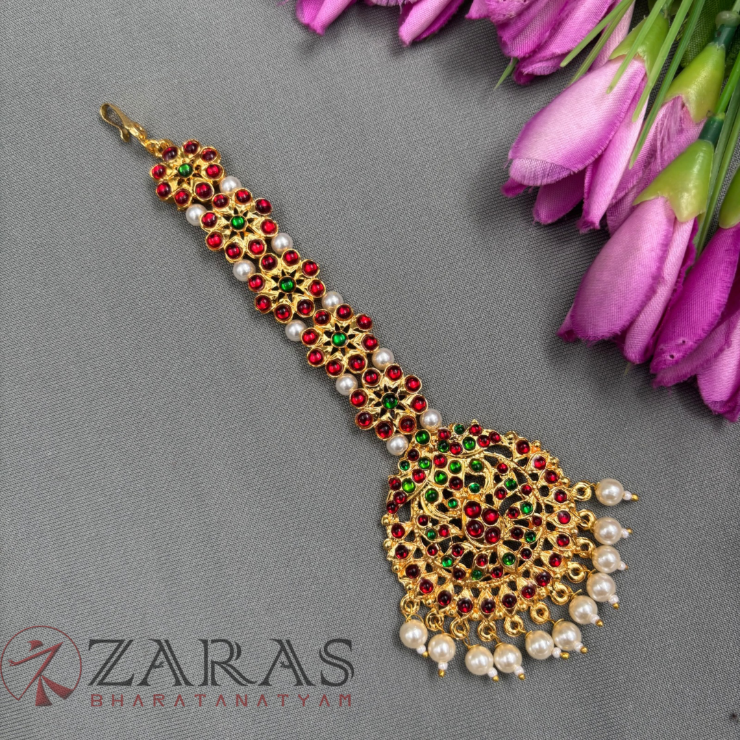 Bharatanatyam Dance Jewellery - Flower RG Kemp Netti Chutti