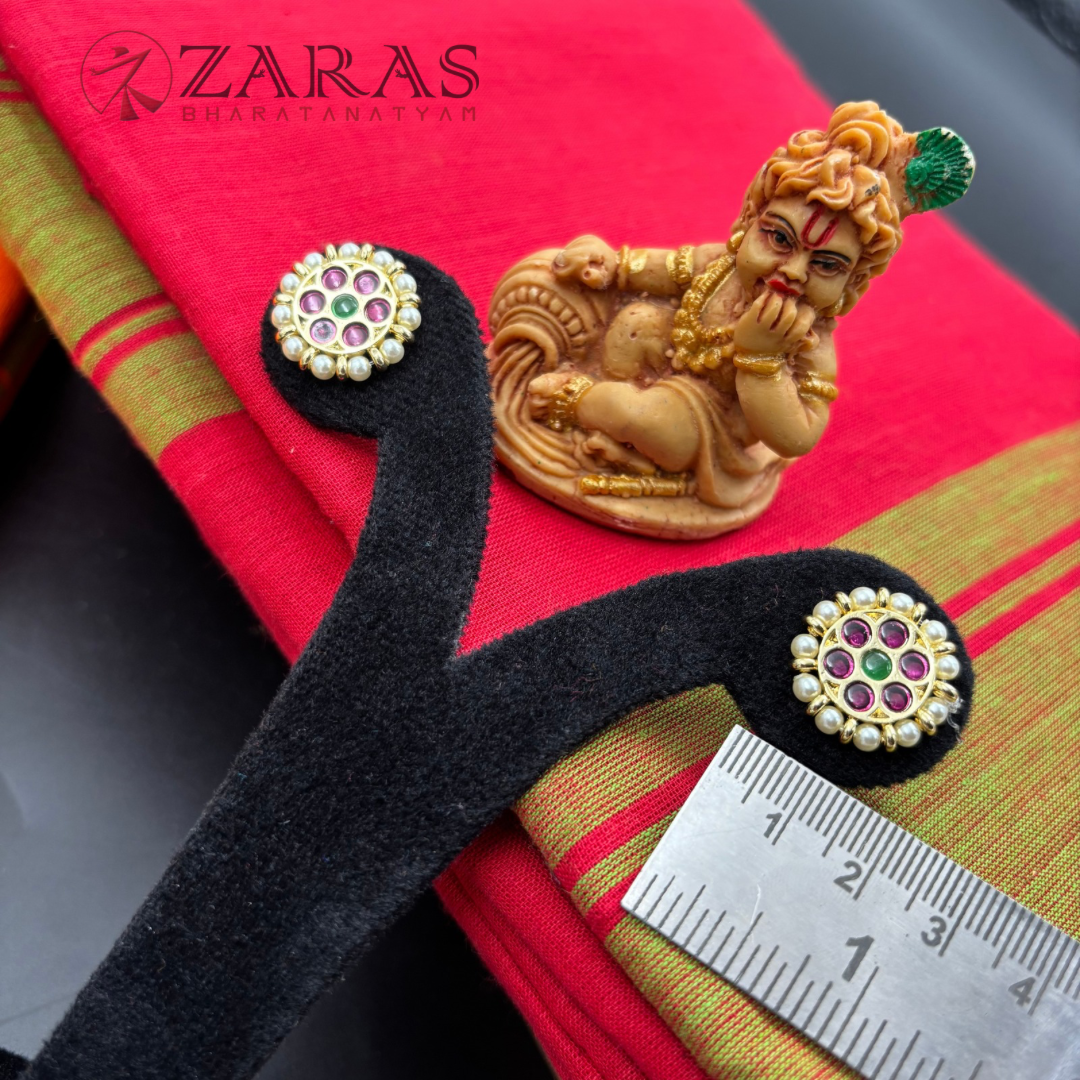 Bharatanatyam Dance Premium Jewellery - Kammal Round PG Kemp Beads (Small)