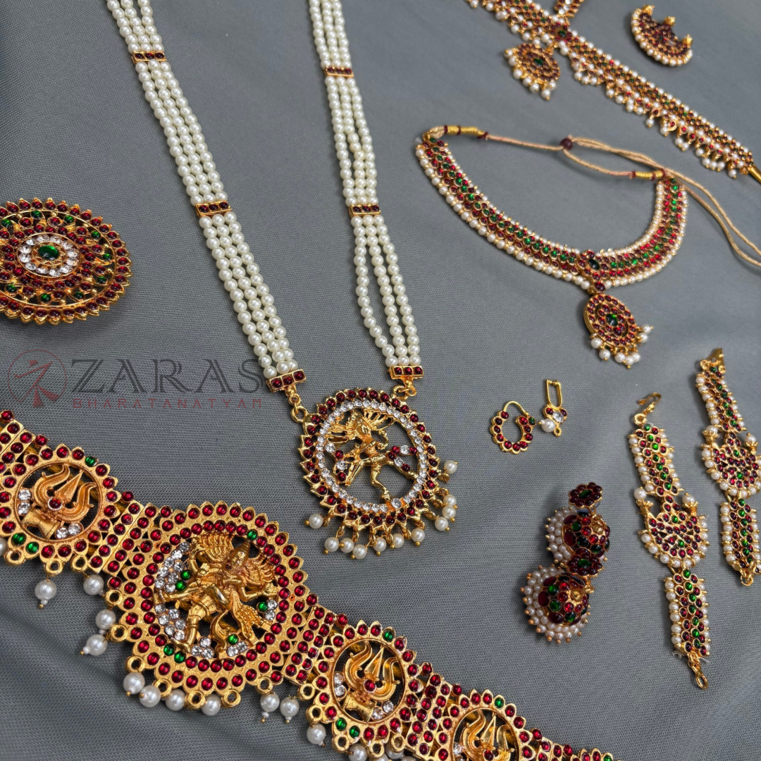 Bharatanatyam Dance Jewellery - Sow & Nataraj Full Set RG Kemp CG