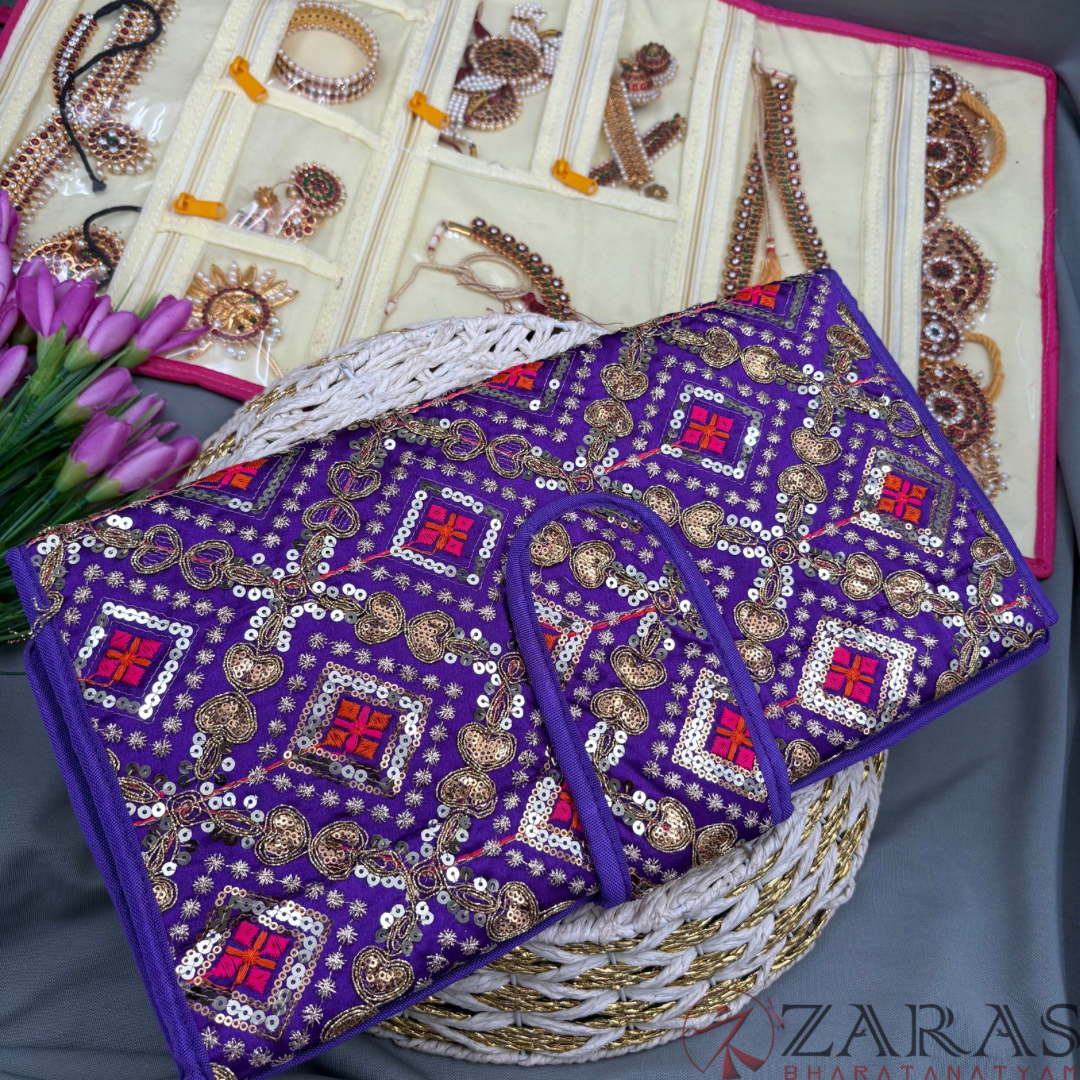 Bharatanatyam Dance Jewellery Bag / Organiser Foldable
