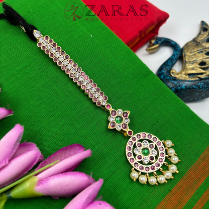 Bharatanatyam Dance Premium Jewellery - Round & Sow PG Kemp Netti Chutti