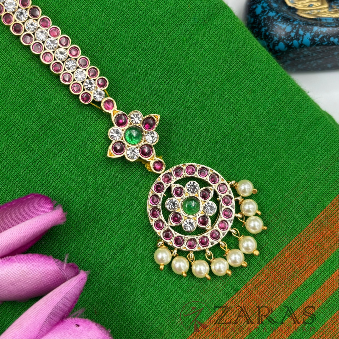 Bharatanatyam Dance Premium Jewellery - Round & Sow PG Kemp Netti Chutti