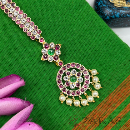 Bharatanatyam Dance Premium Jewellery - Round & Sow PG Kemp Netti Chutti