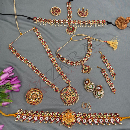 Bharatanatyam Dance Jewellery - Flower Full Set RG Kemp CS
