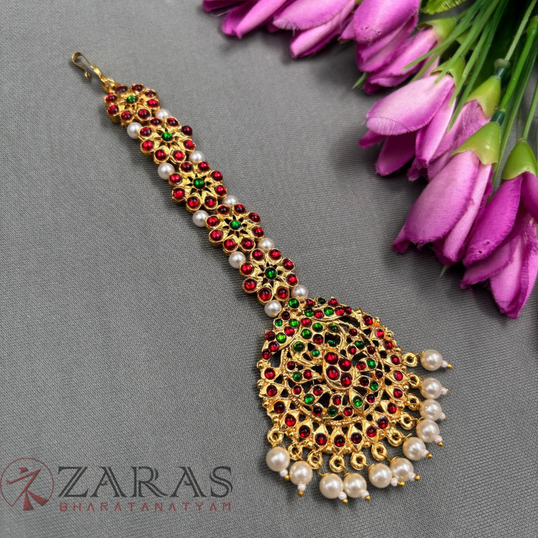 Bharatanatyam Dance Jewellery - Flower RG Kemp Netti Chutti