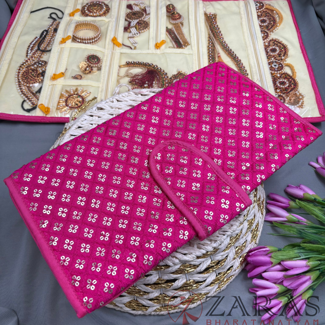 Bharatanatyam Dance Jewellery Bag / Organiser Foldable