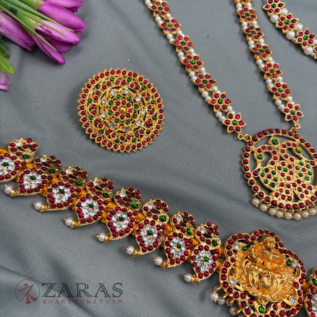 Bharatanatyam Dance Jewellery - Flower Full Set RG Kemp CS
