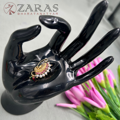 Bharatanatyam Dance Jewellery - Manga Nathu Multi Stone (Left Side)