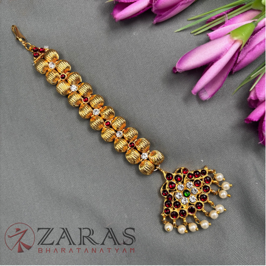 Bharatanatyam Dance Jewellery - 2 L Balls & Leaf RG Kemp Netti Chutti