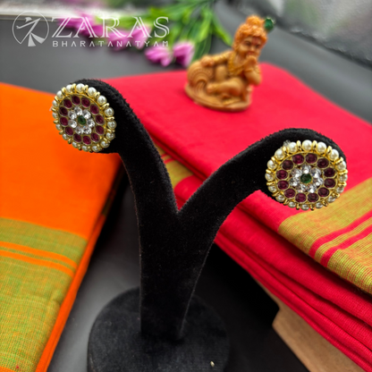 Bharatanatyam Dance Premium Jewellery - Kammal Round PG Kemp Beads (Medium)