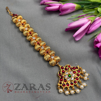Bharatanatyam Dance Jewellery - 2 L Balls & Leaf RG Kemp Netti Chutti