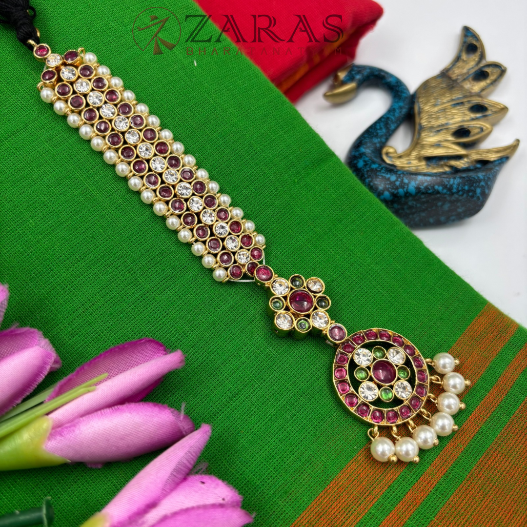 Bharatanatyam Dance Premium Jewellery - Round & Sow PG Kemp Netti Chutti