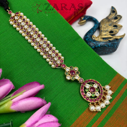 Bharatanatyam Dance Premium Jewellery - Round & Sow PG Kemp Netti Chutti