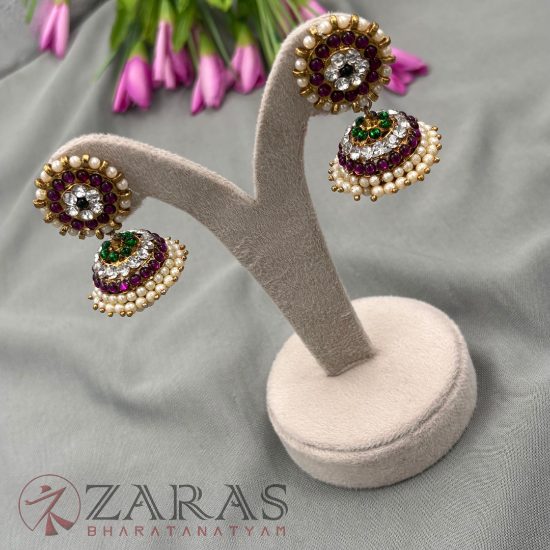Bharatanatyam Dance Alankara Jewellery - 3L PG Kemp CS Jimiki with Kammal