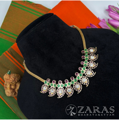 Bharatanatyam Dance Premium Jewellery - Manga Necklace PG Kemp Beads