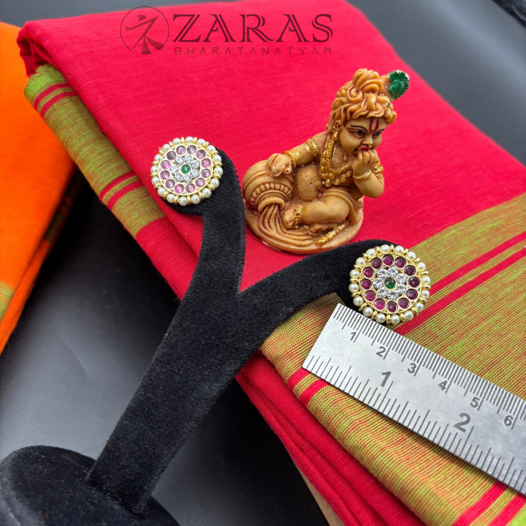 Bharatanatyam Dance Premium Jewellery - Kammal Round PG Kemp Beads (Medium)